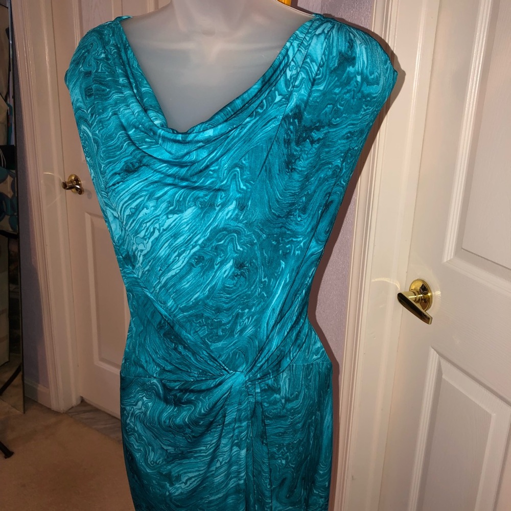 Micheal Kors gorgeous turquoise multi dress P/S